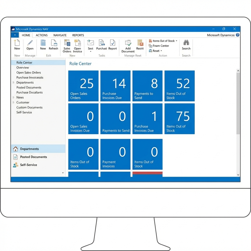Microsoft Dynamic NAV 2013-2018 Screenshot
